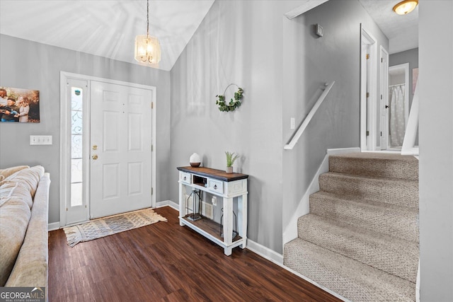 entryway featuring dark hardwood / wood-style floors