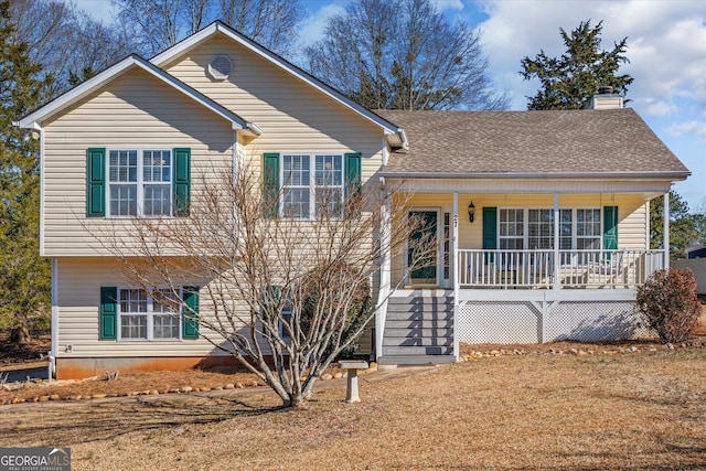 view of front of house featuring a porch