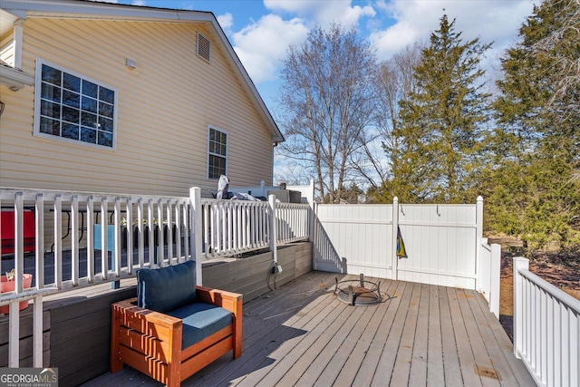 view of wooden deck