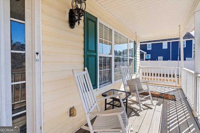 balcony with a porch