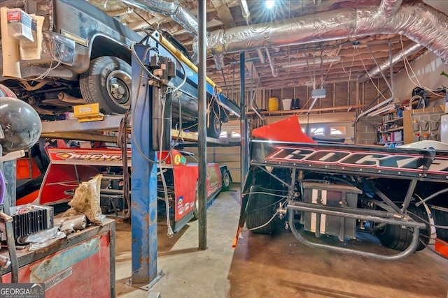 view of storage area