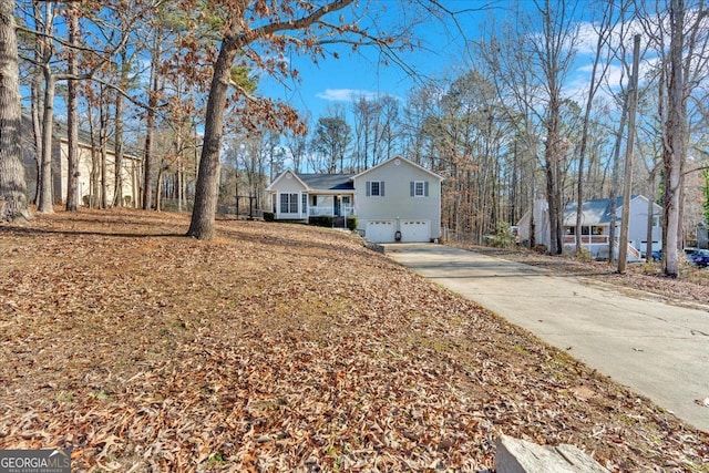 view of front of home featuring a garage