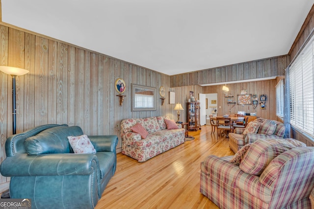 living room featuring wood finished floors