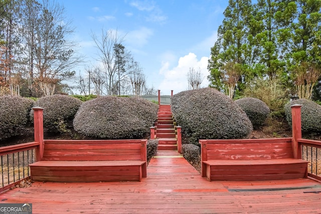 view of wooden terrace