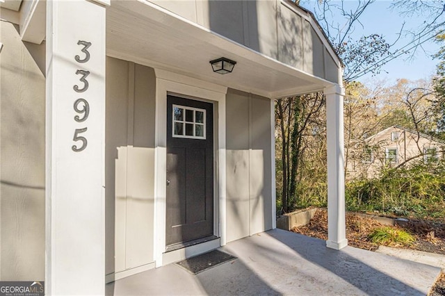 view of doorway to property