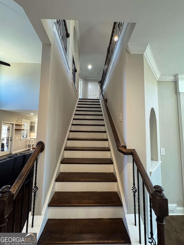 stairs with ornamental molding