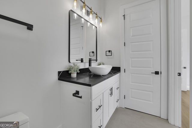 bathroom featuring vanity and tile patterned floors