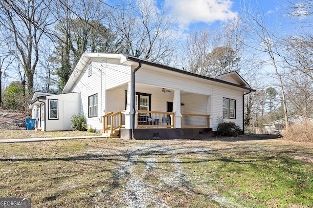 view of front of house featuring covered porch