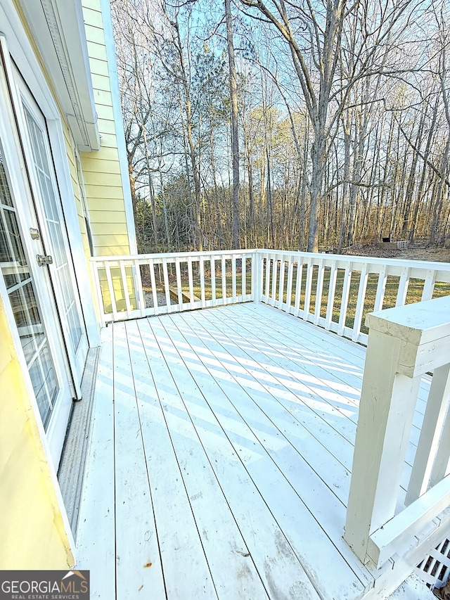 view of wooden deck