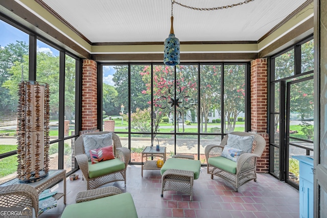 sunroom with a wealth of natural light