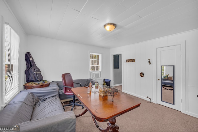 office featuring carpet flooring