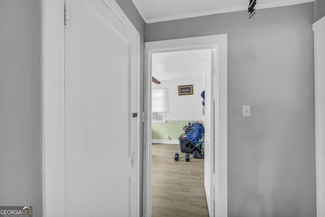 hallway featuring light hardwood / wood-style flooring