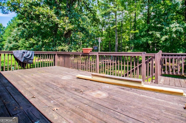 view of wooden deck