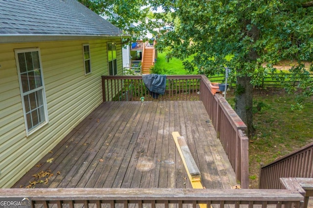 view of wooden terrace