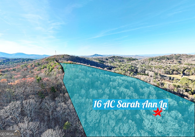 aerial view featuring a mountain view