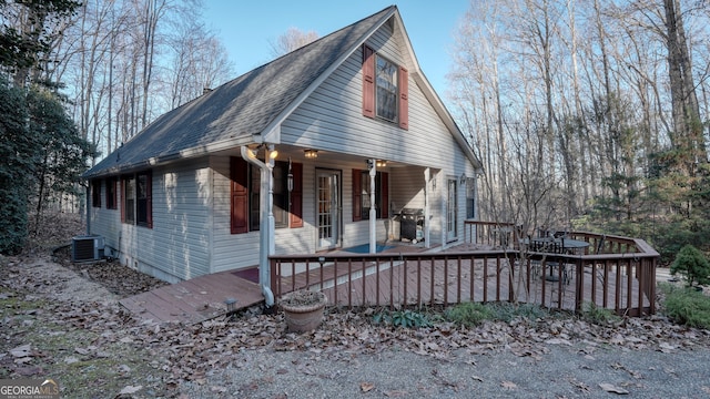 view of front of property featuring central AC