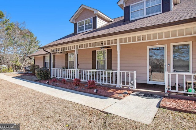 view of front of house featuring covered porch