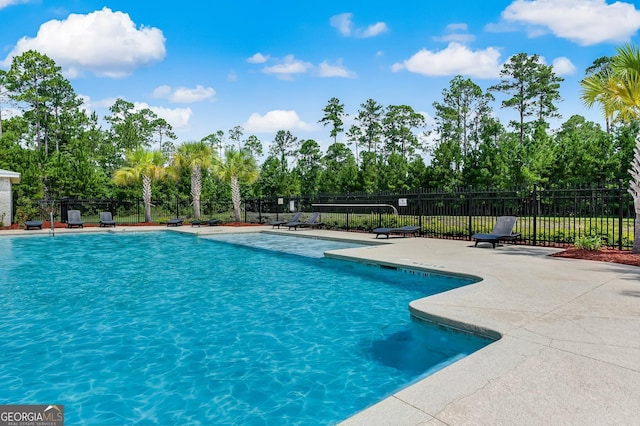 view of pool with a patio area