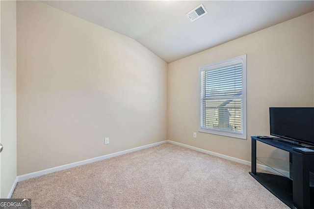 interior space with vaulted ceiling