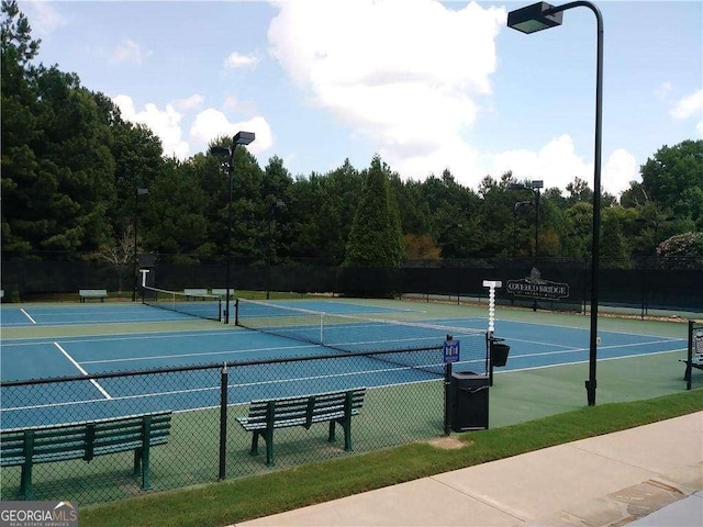 view of tennis court