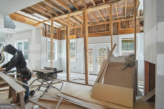 misc room featuring french doors