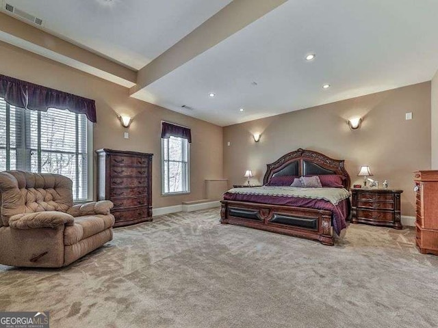 view of carpeted bedroom