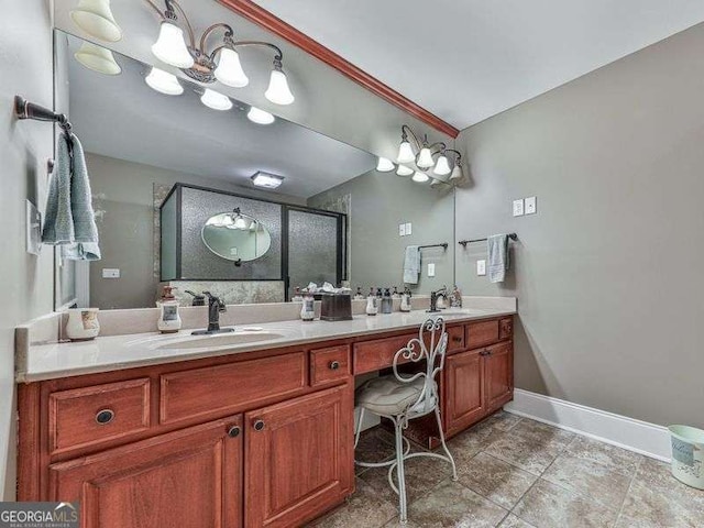 bathroom with vanity