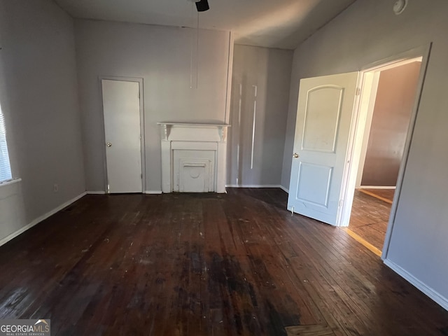 interior space featuring dark wood-type flooring