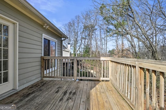 view of wooden deck