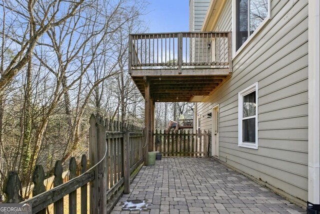 view of patio with fence