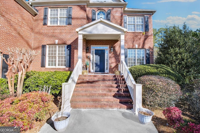 view of front of property with brick siding