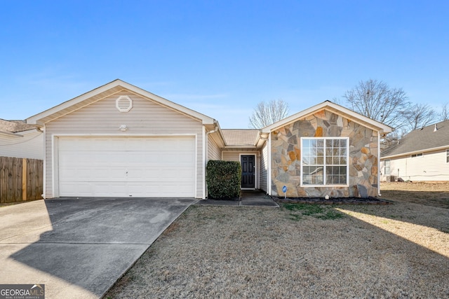 ranch-style house with a garage