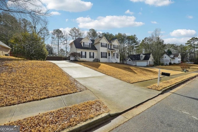 view of front property with a front lawn