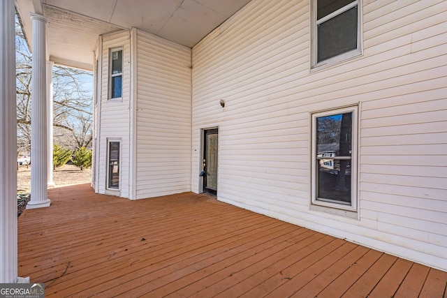 view of wooden deck