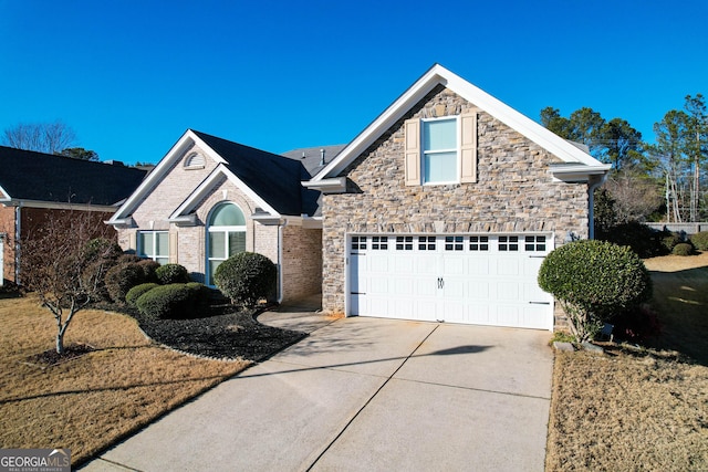 view of property featuring a garage