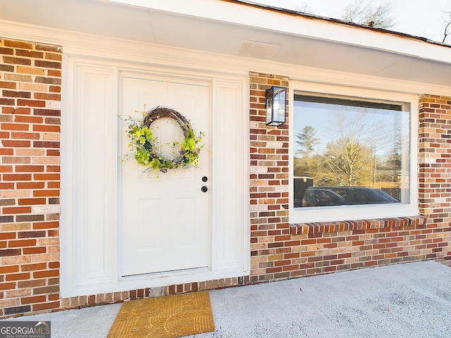 view of doorway to property