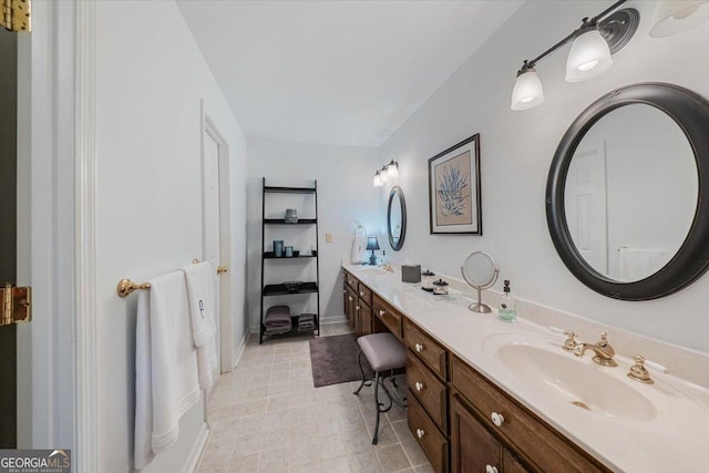 bathroom with vanity