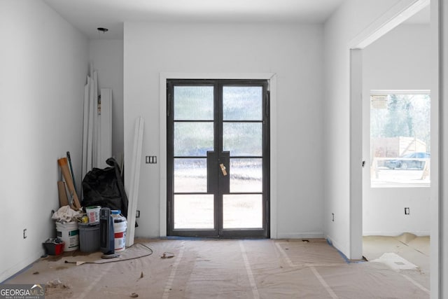 doorway featuring french doors