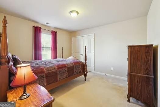 view of carpeted bedroom