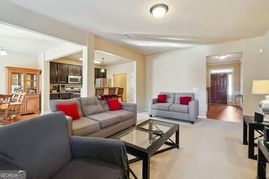 view of carpeted living room