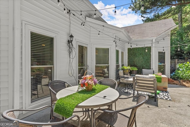 view of patio / terrace featuring an outdoor hangout area