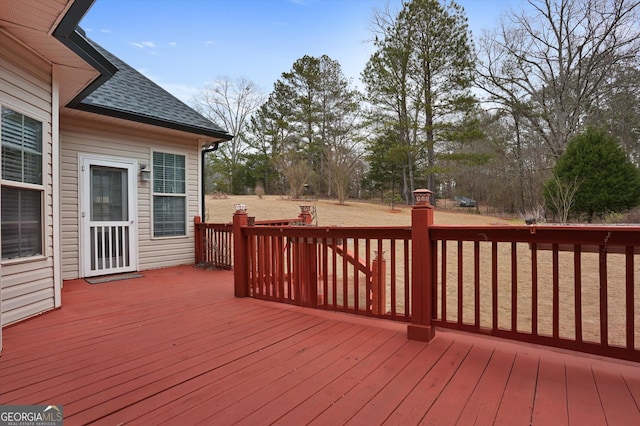 view of wooden deck