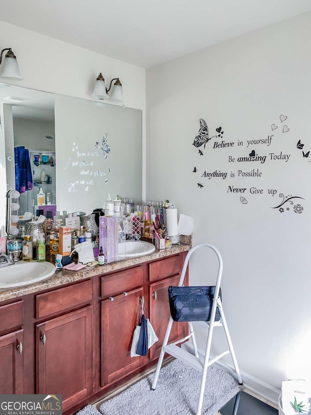 interior space featuring vanity