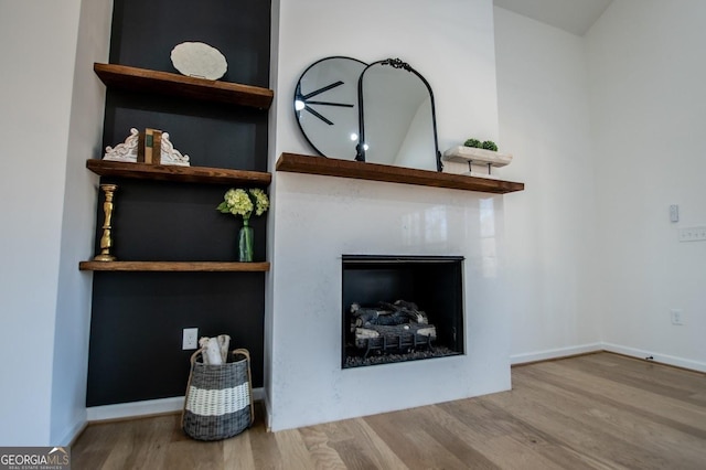 interior details with wood-type flooring