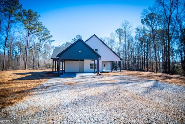 view of front of home featuring a garage