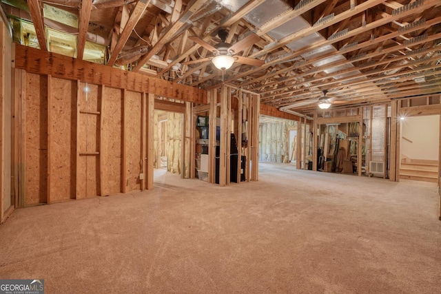 130 Stablegate Dr, Blairsville, GA 30512 - basement featuring ceiling fan