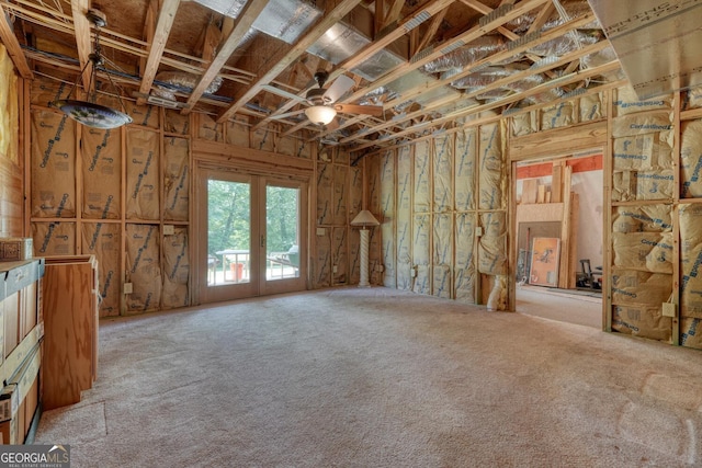 130 Stablegate Dr, Blairsville, GA 30512 - misc room with french doors and carpet floors