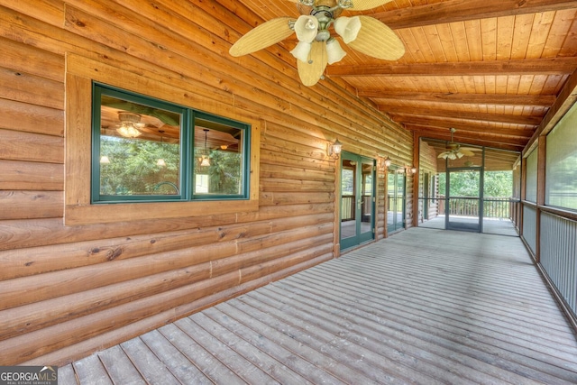 130 Stablegate Dr, Blairsville, GA 30512 - unfurnished sunroom with a ceiling fan