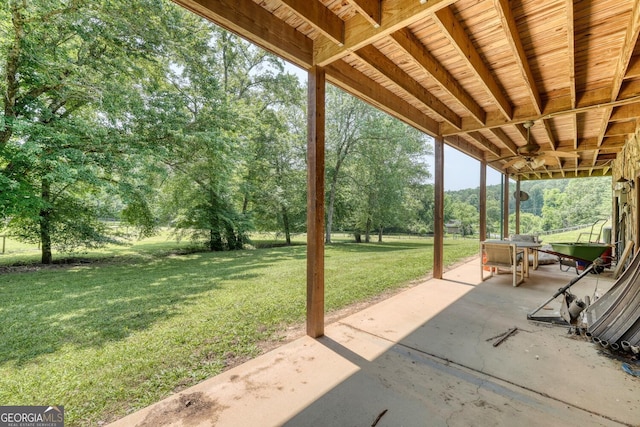 130 Stablegate Dr, Blairsville, GA 30512 - view of patio with view of wooded area