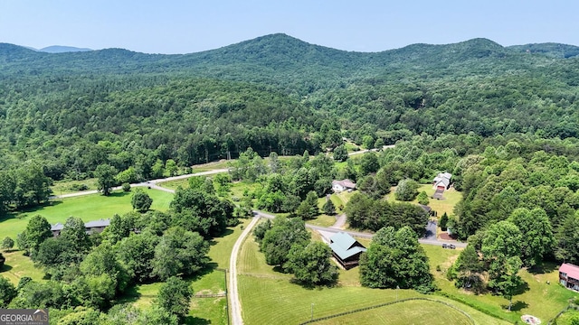 130 Stablegate Dr, Blairsville, GA 30512 - bird's eye view of a heavily wooded area and mountains